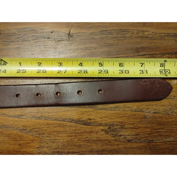 VTG EDDIE BAUER Women's Belt Brown S/M fits 25-29" Leather Covered Buckle USA - Picture 5 of 7